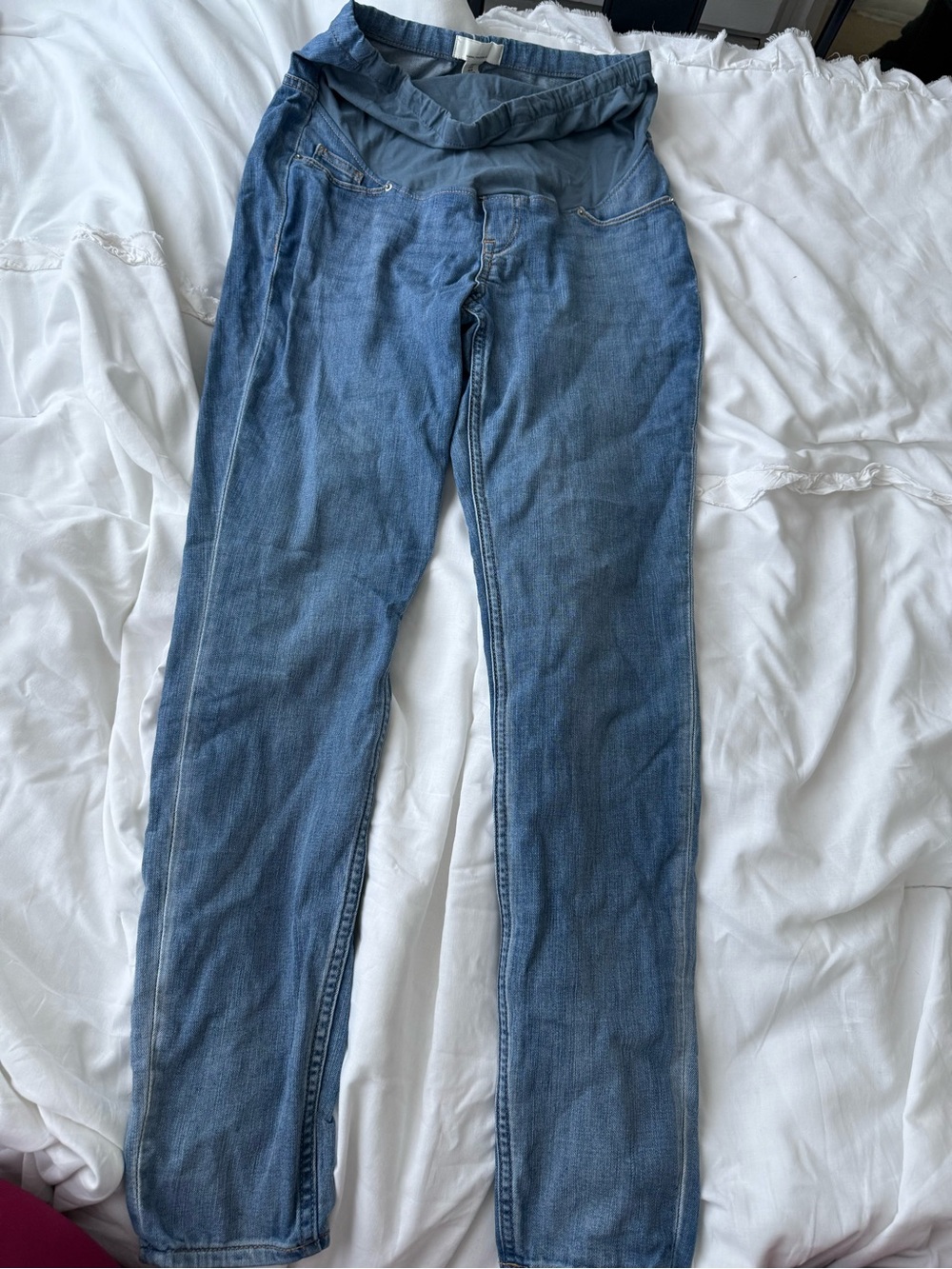 H&M Blue Maternity Jeggings with Stretch Waistband